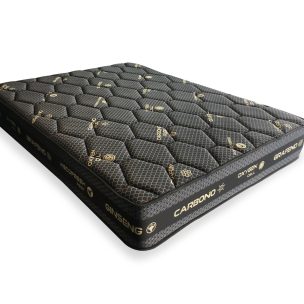 Colchón Carbono Ginseng Negro completo con grafeno y ginseng, colchón premium firme y transpirable en oferta especial