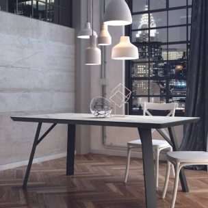 Mesa Comedor Fija Baltic Piedra 160 cm