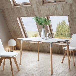 Mesa Comedor Fija Caribe Blanca