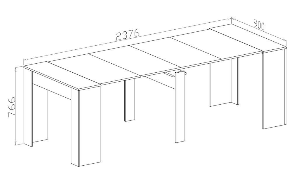 Mesa comedor extensible Fuelle 2 - Fabrik Descanso