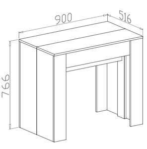 Mesa comedor extensible Fuelle 1 - Fabrik Descanso