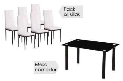Set de comedor Emi blanco