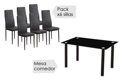 Set de comedor Emi negro